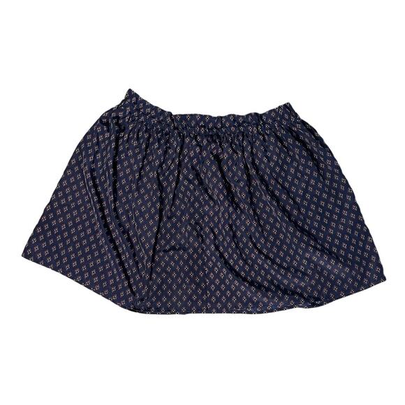 Mango Casual A-line Mini Skirt Pockets Navy Geometric Print Size Large‎ - Picture 2 of 9